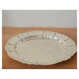 13 1/2" 841-grams Sterling Silver Holloware Serving Tray by Gorham / Scalloped Edge style