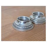 Lot of (1 Pair) 43-grams (total) Sterling Silver Salt & Pepper Weighted Bases - Hurricane by Quaker #703