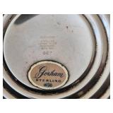 Lot of (2) 627-grams (total) Sterling Silver Weighted Candlestick Holders by Gorham 3 1/2" x 3 3/4"