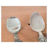 Lot of (2) 185-grams (total) 830 Silver Serving Spoons by Brodrene Lohre (1937) (Norway) / Kloster pattern