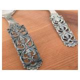 Lot of (2) 185-grams (total) 830 Silver Serving Spoons by Brodrene Lohre (1937) (Norway) / Kloster pattern