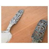 Lot of (2) 185-grams (total) 830 Silver Serving Spoons by Brodrene Lohre (1937) (Norway) / Kloster pattern