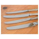 Lot of (4) 9" 295-grams (total) Dinner Knives - Francis I by Reed & Barton Sterling Silver Handle / Silverplated Blade