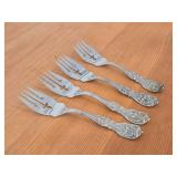 Lot of (4) 6-1/8" 149-grams (total) Sterling Silver Salad Forks - Francis I by Reed & Barton
