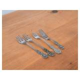 Lot of (4) 95-grams (total) Sterling Silver Forks - Lemon / Hors d