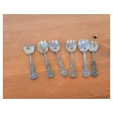 Lot of (6) 5 1/4" 168-grams (total) Sterling Silver Ice Cream Forks - Francis I by Reed & Barton