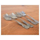 Lot of (4) 5 1/4" 115-grams (total) Sterling Silver Ice Cream Forks - Francis I by Reed & Barton