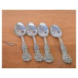 Lot of (4) 5-7/8" 146-grams (total) Sterling Silver Teaspoons - Francis I by Reed & Barton