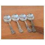 Lot of (4) 5-7/8" 167-grams (total) Sterling Silver Cream Soup Spoons - Francis I by Reed & Barton