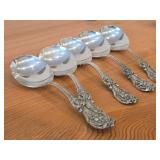 Lot of (5) 5-7/8" 205-grams (total) Sterling Silver Cream Soup Spoons - Francis I by Reed & Barton