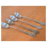Lot of (4) 7-5/8" 157-grams (total) Sterling Silver Ice Tea Spoons - Francis I by Reed & Barton
