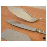 516-grams (total) Sterling Silver Sterling Silver Fish Server 11-3/4", Fish/Cake Knife with Mirrorstele Sterling Handle 10-3/4", Lasagna Server 9-7/8" - Francis I by Reed & Barton