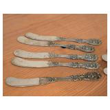 Lot of (8) 250-grams (total) Sterling Silver Flat Handle Butter Spreaders - Francis I by Reed & Barton