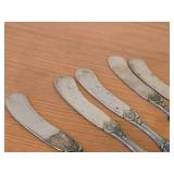 Lot of (8) 250-grams (total) Sterling Silver Flat Handle Butter Spreaders - Francis I by Reed & Barton