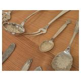 Lot of (12) 357-grams (total) Sterling Silver Flatware - Ladles, Servers