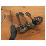 Lot of (13) 422-grams (total) Sterling Silver Flatware - Forks, Spoons, Ladles, Servers, Tongs