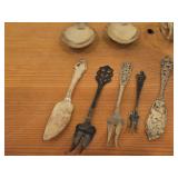 Lot of (13) 422-grams (total) Sterling Silver Flatware - Forks, Spoons, Ladles, Servers, Tongs