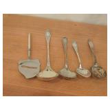 Lot of (5) 326-grams (total) Sterling Silver Flatware - Ladles, Servers