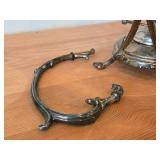 2630-grams Heavy Silverplate (Lifetime) Tilting Tea Pot (Spirit Kettle) by Eton 8" x 8" x 2" with Stand and Spirit Burner (Alcohol)