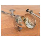 Lot of (3) 138-grams (total) Tongs - Silverplated Swedish Mechanical Tong, Silverplated Sheffield England Serving Tong, Stainless Steel Endurance Small Tong