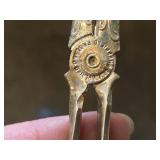 Lot of (3) 138-grams (total) Tongs - Silverplated Swedish Mechanical Tong, Silverplated Sheffield England Serving Tong, Stainless Steel Endurance Small Tong