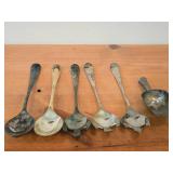 Lot of (6) 858-grams (total) Silverplated Servers - Vintage Ice Scoop, International Salad Forks (x3), International Serving Spoon (x1), Serving Spoon (x1)