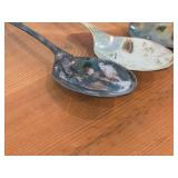 Lot of (6) 858-grams (total) Silverplated Servers - Vintage Ice Scoop, International Salad Forks (x3), International Serving Spoon (x1), Serving Spoon (x1)