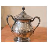 736-grams (total) Silverplated Creamer and Covered Sugar Bowl - Lady Mary by Wilcox Silver Plate Co. N7041