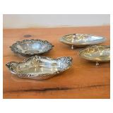 Lot of (4) 337-grams (total) Sterling Silver Dishes - Amston Candy Dish, Wallace Clam Shell Dish (x2), Wallace Mint/Nut Dish