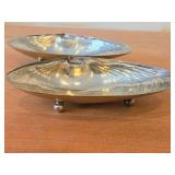 Lot of (4) 337-grams (total) Sterling Silver Dishes - Amston Candy Dish, Wallace Clam Shell Dish (x2), Wallace Mint/Nut Dish