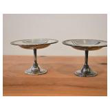 Lot of (2) 744-grams (total) Silverplated Candy Dish - Spring Flower by W.M. Rogers & Son 4 3/4" x 7 1/4"
