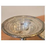 Lot of (2) 396-grams (total) Sterling Silver Weighted Reinforced Footed Dish Bowl by Rogers