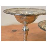 Lot of (2) 396-grams (total) Sterling Silver Weighted Reinforced Footed Dish Bowl by Rogers