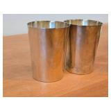 Lot of (2) 197-grams (total) Sterling Silver Mint Julep Cups 3 3/4" x 2 3/4"