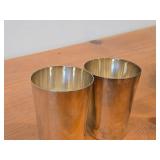 Lot of (2) 197-grams (total) Sterling Silver Mint Julep Cups 3 3/4" x 2 3/4"