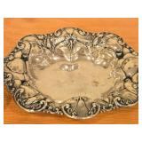 Vintage 151-grams (total) Sterling Silver Nut / Candy Dish and Pierced Footed Bowl