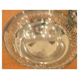 Vintage 151-grams (total) Sterling Silver Nut / Candy Dish and Pierced Footed Bowl