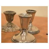 Lot of (2 Pair) 741-grams (total) Sterling Silver Weighted Candleholders