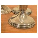 Lot of (2 Pair) 741-grams (total) Sterling Silver Weighted Candleholders