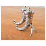Lot of (1) 2 1/2" 37-grams (total) Viking Horn theme Sterling Silver Salt and Pepper Shaker Set of 2 (Norway)