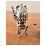 3 1/2" 70-grams Silverplated Dual Kettle (Samovar) on Stand