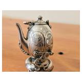 3 1/2" 70-grams Silverplated Dual Kettle (Samovar) on Stand
