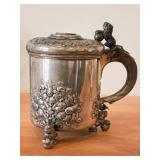 Vintage 1107-grams 830 Silver Tankard (Scandinavian (Norway or Sweden))