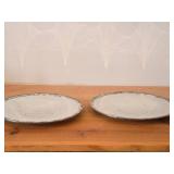 Lot of (2) 11" 1360-grams (total) Silverplated Serving Trays by Rogers & Bro / Exquisite pattern / #4621