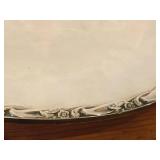 Lot of (2) 11" 1360-grams (total) Silverplated Serving Trays by Rogers & Bro / Exquisite pattern / #4621