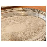 Lot of (2) Vintage 456-grams (total) Silverplated Serving Plates 9" x 6" (oval)