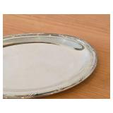 Lot of (2) Vintage 456-grams (total) Silverplated Serving Plates 9" x 6" (oval)