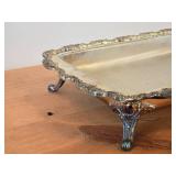 Vintage 2630-grams Silverplated Footed Casserole Dish Holder by Towle / Baroque style / 18" x 12" x 4"