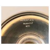 458-grams (total) Denmar Silverplated Compote Dish #435 5"Dx3", Vintage Mid-Century style Footed Oval Silverplated Serving Bowl 6"x5"x2-1/2"