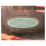 476-grams (total) Baldwin Silverplate Serving Tray 13-3/4"x5"x1-1/2", WMF-IKora (Germany) Silverplated Dish 9-1/4"x5"x1"